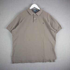Polo Ralph Lauren 1990s Vintage Brown Button Up Mens XXL